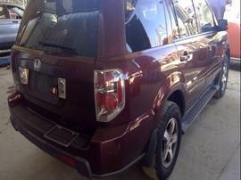 2007 HONDA PILOT, BURGUNDY, EX-L, 3.5L, AT, FWD.  A25157